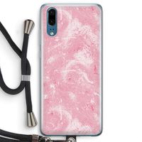 Abstract Painting Pink: Huawei P20 Transparant Hoesje met koord