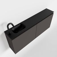 Toiletmeubel Mondiaz Ture | 120 cm | Meubelkleur Dark grey | Eden wastafel Urban Links | 1 kraangat