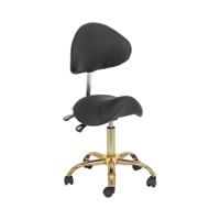 Zadelstoel - 55 - 69 cm - 150 kg - zwart/goud