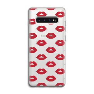 Lips: Samsung Galaxy S10 4G Transparant Hoesje