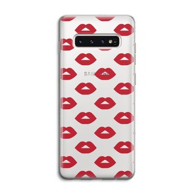 Lips: Samsung Galaxy S10 4G Transparant Hoesje