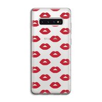 Lips: Samsung Galaxy S10 4G Transparant Hoesje