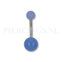 Navelpiercing licht blauw bruis