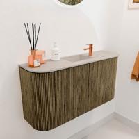 Toiletmeubel Mondiaz Joya Dlux | 83.2 cm | Meubelkleur Dusk | Faye wastafel Opalo Wasbak Midden | 1 kraangat