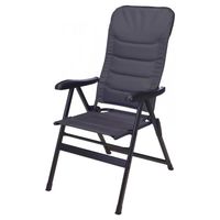 Campingstoel - standenstoel - inklapbaar - 7 standen - Aluminium - Zwart - thumbnail