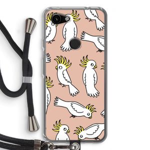 Papegaai: Pixel 3a Transparant Hoesje met koord