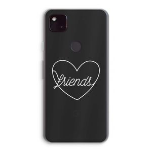 Friends heart pastel: Google Pixel 4a 5G Transparant Hoesje