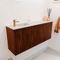 Toiletmeubel Mondiaz Joya Dlux | 101.6 cm | Meubelkleur Ruby | Faye wastafel Meli Wasbak Links | 1 kraangat