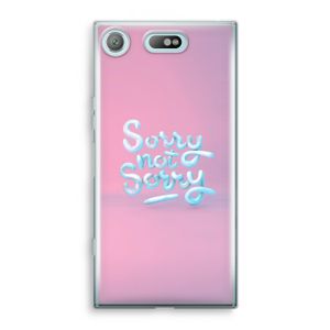 Sorry not sorry: Sony Xperia XZ1 Compact Transparant Hoesje