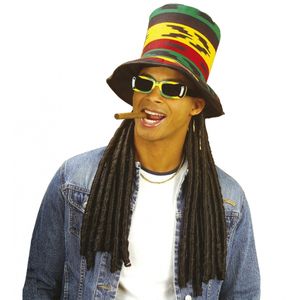 Reggae hoed met dreadlocks   -