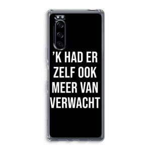 Meer verwacht - Zwart: Sony Xperia 5 Transparant Hoesje
