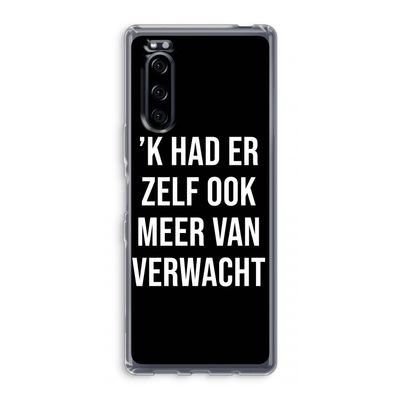 Meer verwacht - Zwart: Sony Xperia 5 Transparant Hoesje