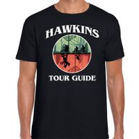 Stranger Halloween verkleed shirt hawkins tour guide zwart voor heren Stranger Halloween verkleed shirt hawkins tour guide zwart voor heren