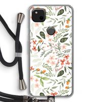 Sweet little flowers: Pixel 4a Transparant Hoesje met koord