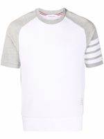 Thom Browne t-shirt à 4 bandes signature - Blanc