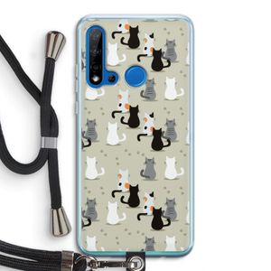 Katten: Huawei P20 Lite (2019) Transparant Hoesje met koord