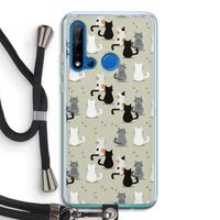 Katten: Huawei P20 Lite (2019) Transparant Hoesje met koord