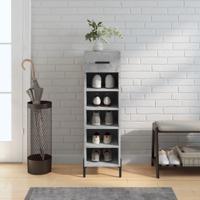 Schoenenkast 30x35x105 cm bewerkt hout betongrijs