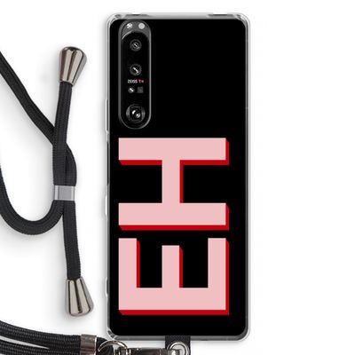 Monogram: Sony Xperia 1 III Transparant Hoesje met koord