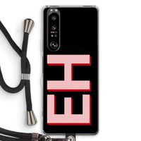 Monogram: Sony Xperia 1 III Transparant Hoesje met koord