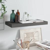 Wandschap zwevend 50x23x3,8 cm MDF hoogglans grijs