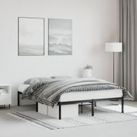 Bedframe metaal zwart 140x190 cm - thumbnail