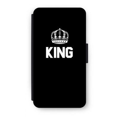 King zwart: iPhone XS Flip Hoesje