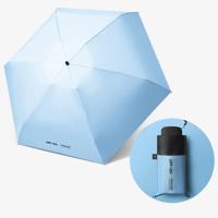 Mini draagbare paraplu regen vrouwen winddicht duurzaam 5 vouwen parasols (blauw)