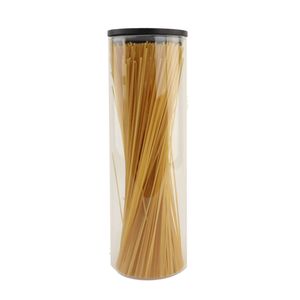 OTIX Spaghetti Voorraadpot - Glas met Deksel - 1320ml - Zwart - Hout