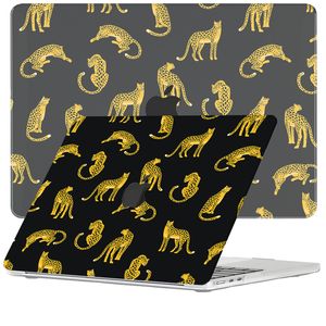 Lunso MacBook Air 13 inch M2/M3 (2022-2024) cover hoes - case - Leopard Black