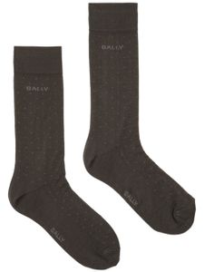 Bally chausettes à logo en intarsia - Gris