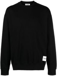 Jil Sander pull en coton à patch logo - Noir