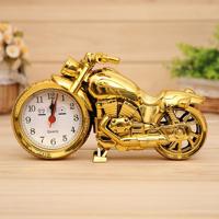 Cartoon motorfiets Alarm Clock slaapkamer kunststof aanwijzer wekker grootte: 23*13*6cm(Gold)