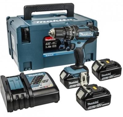 Makita dhp482rf3j 18v (klop)boor-schroefmachine 3.0ah + 3e accu