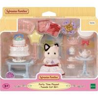 The Girl with Two -Color Cat en haar verjaardagsnack - Sylvanian Families - 5646 - van 3 jaar oud