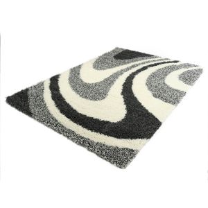 Hoogpolig modern vloerkleed shaggy Plus 7110 5cm hoogte - Grijs 7110 200 x 290 cm