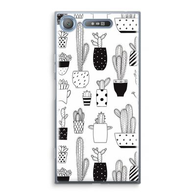 Cactusmotief: Sony Xperia XZ1 Transparant Hoesje