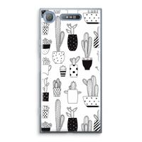 Cactusmotief: Sony Xperia XZ1 Transparant Hoesje