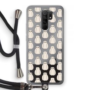 Uilen: Xiaomi Redmi 9 Transparant Hoesje met koord