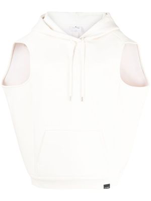 Courrèges hoodie sans manches à lien de resserrage - Blanc