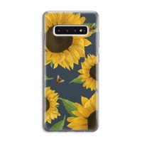 Sunflower and bees: Samsung Galaxy S10 4G Transparant Hoesje