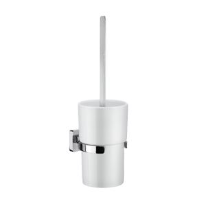 Toiletborstel met Wandhouder Smedbo Ice Porselein Glas Chroom