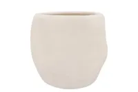 Lisboa organische bloempot voor binnen 20X20X18CM wit