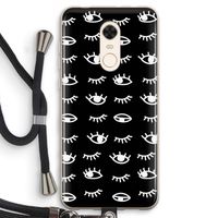 Eye pattern #3: Xiaomi Redmi 5 Transparant Hoesje met koord