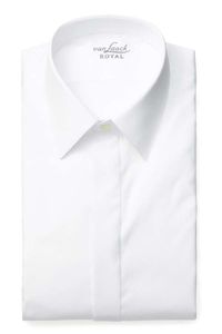 van Laack Slim Fit Gala shirt wit, Effen