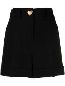 Moschino heart-button high-waisted shorts - Noir