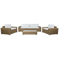 Tuinmeubilair Home ESPRIT Wit Bruin Beige Lichtbruin 248 x 85 x 80 cm 222 x 85 x 80 cm (4 Onderdelen)