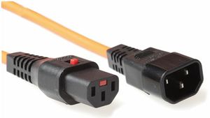 Aansluitkabel C13 stekker en IEC C13 contrastekker 2M oranje