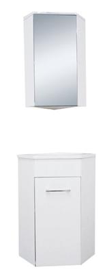 Wiesbaden Lena hoek-fonteinkast + wast. en spiegelk. 500x850x250 wit Wiesbaden Lena hoek-fonteinkast + wast. en spiegelk. 500x850x250 wit
