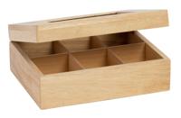 Cosy & Trendy Theedoos Hout 6 Vaks Cosy & Trendy Theedoos Hout 6 Vaks